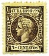  1898 CUBA Spanish Y&T#104* MH 3c brown lilac 