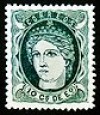  1870 PHILIPPINES Y&T#20(*) MNG 10c dark green MATHEMATICAL CENTERING 