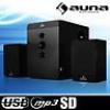  SISTEMA ALTAVOCES 2.1 SUBWOOFER+ 2 40WRMS COLOR NEGRO SD MP3 USB ESTILO MODERNO 