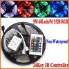  5M 60leds/M 3528 RGB Non-Waterproof Flexible Strip Lights + 24Key IR Controller 