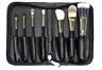  7 pcs Makeup Brush Soft Brushes Faux Leather Set Kit Case 