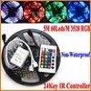  5M 60leds/M 3528 RGB Non-Waterproof Flexible Strip Lights + 24Key IR Controller 