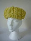  Vintage 1950's Buttercup Yellow Ruched Pill Box Hat - Summer Wedding 