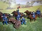  Painted American Civil War Union Artillery. Scale 1:72. 