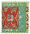  1883 CUBA Spanish Y&T#52d** MNH 5c on 5c violet-gray (R) OVP RED Type g 