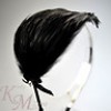  korean new feather applique black swan hair headbands 