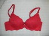  34B Victoria's Secret Bra Secret Embrace Red Embroidery Push Up 