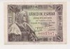  1 Peseta June 15 1945 Uncirculated Very RARE No Serial Letter Hard to Find Note 