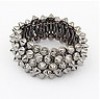  B1141 New Arrival Gothic Punk Vintage Gun Black Rivet Bracelet Elasticity 