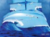  Sea Gull Queen Size Bed Blue Quilt Duvet DOONA Cover Set New 100 Cotton Linen 