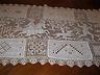  Vintage Figural Filet Lace Embroidered Cut Table Runner Doilie 18