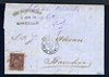  France RARE 1879 Marseille Cover to Barcelona Spain with RARE YV 91 