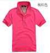  X053 Fashionable Rose Red Men 's Polo Shirt Size L 