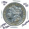  1896 O AU About Uncirculated Morgan 90 Silver Dollar★key Date US$1 100 Cent Coin 