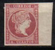  1856 9 Isabel II EDF Nº48B T III 4CS Carmín Nuevo Borde de Hoja 