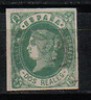  1862 Isabel II EDF Nº62 2RS Verde Sobre Rosa Nuevo 