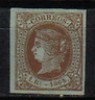  1864 Isabel II EDF Nº67 1R Castaño Sobre Verde Nuevo Marquillado 