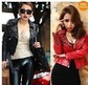  Women Rock Punk Rivets Studded Blazer Coat PU Leather Motorcycle Moto Jackt A A 