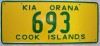  COOK ISLANDS Kia Orana PKW- Nummernschild 