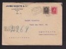  Spain 1923 Wine Growers Registered Cover Villafranca Del Panades to Barcelona 