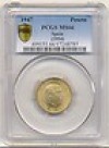  Spain Peseta 1947 1954 PCGS MS 66 