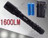  CREE XM L T6 1600Lm LED Zoomable Zoom Torch Flashlight 2 x 18650 Charger 