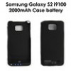  Negro USB Externos 2000 mAh Batería Funda Cargador Para Samsung Galaxy S2 I9100 