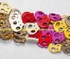  20mm Multicolor Turquoise Gemstone Skull Loosebeads 16