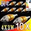  10X 85~265V Actual 4.5W E14 Warm White 12w LED Candle Light LED Spot Light Bulb 