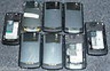  Lot Of Eight (8) Blackberry Cell Phones For Parts Includes 7 Curve & 1 Pearl 