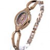  Stainless Lady Crystal Coffee Bracelet Watch Brown O6 