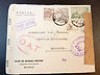  Spain Censored Envelope with A Set of 5 Stamps Postmarked Bilbao 1944 