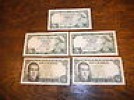  Billetes España Spanish Banknotes 5 Pesetas 5 Billetes Banknotes 