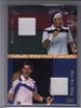  2012 Ace Authentic Grand Slam 3 Roger Federer Novak Djokovic Dual Shirt Swatch 