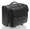  BNWT Italian Leather Laptop Trolley Case Wheeled Bag 