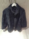  Womens Vintage Black Faux Fur Coat Size 14 