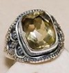  8ct Natural Lemon Citrine 925 Solid Sterling Silver Ring Sz 5 