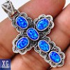  SP140243 Cross Fire Opal 925 Sterling Silver Pendant Jewelry 