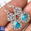  SE57100 Copper Blue Arizona Turquoise 925 Sterling Silver Earrings Jewelry 