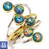  SR111101 Two Tone Fire Opal 925 Sterling Silver Ring Jewelry s 8 5 