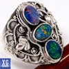  SR110358 Australian Opal 925 Sterling Silver Ring Jewelry s 6 