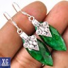  SE59927 Indian Emerald 925 Sterling Silver Earrings Jewelry 