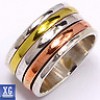  SR110270 Two Tone 925 Sterling Silver Ring Jewelry s 7 5 