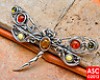  Authentic Baltic Amber Dragonfly 925 Sterling Silver Brooch Pin 2 5 8