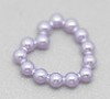  500 Purple Acrylic Pearl Imitation Heart Embellishments Craft Wedding 11x11mm 