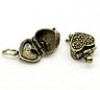  2 Bronze Tone Love Heart Wish Boxes Charm Pendants 21x14mm 7 8