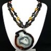  Amazing Botswana Agate Smokey Quartz Black Onyx Necklace 