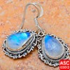  Rainbow Moonstone 925 Sterling Silver Earrings 1 3 8