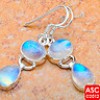  Rainbow Moonstone 925 Sterling Silver Earrings 1 5 8