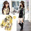  Wanmens Stole Shawl Scarf Wrap Voile Yellow 28